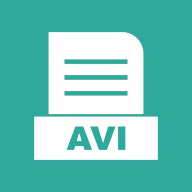 AVI dosyası soyut Arkaplanda izole edildi