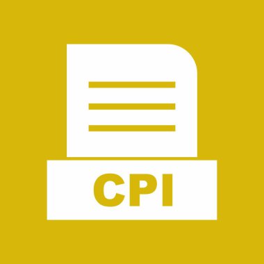 CPI dosyası soyut Arkaplanda izole edildi