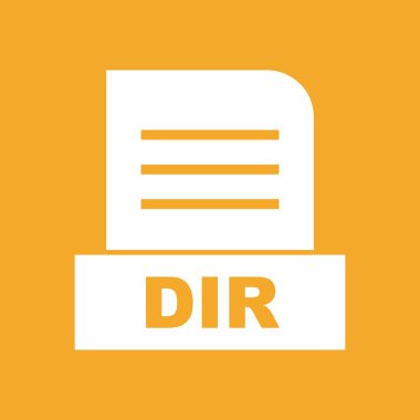 DIR dosyası soyut arkaplanda izole edildi