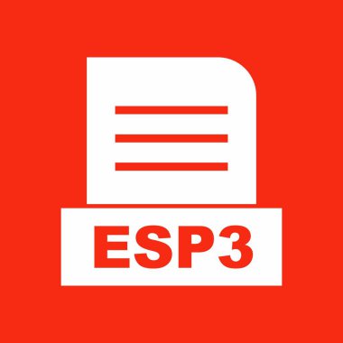 ESP3 dosyası soyut Arkaplanda izole edildi