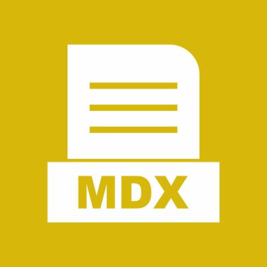 MDX dosyası soyut Arkaplanda izole edildi