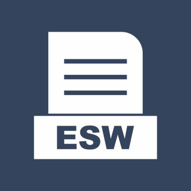 ESW dosyası soyut arkaplanda izole edildi 