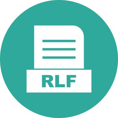 RLF dosyası soyut arkaplanda izole edildi