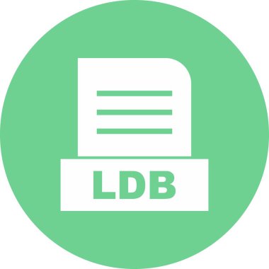 LDB dosyası soyut arkaplanda izole edildi 