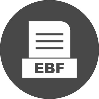 EBF dosyası soyut Arkaplanda izole edildi