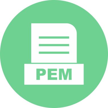  PEM dosyası soyut Arkaplanda izole edildi