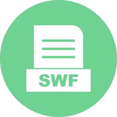 SWF dosyası soyut arkaplanda izole edildi 