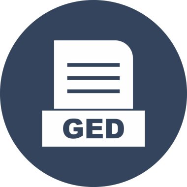 GED dosyası soyut arkaplanda izole edildi