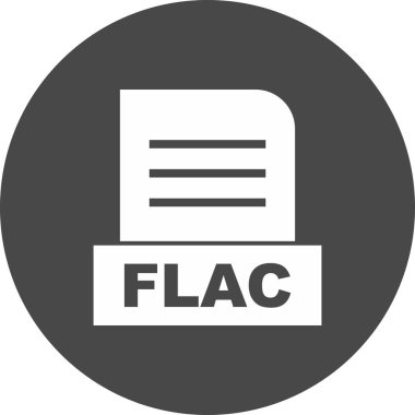 FLAC dosyası soyut Arkaplanda izole edildi