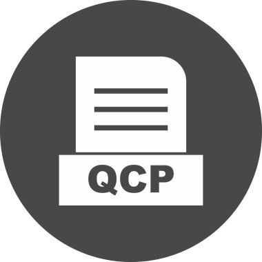 QCP dosyası soyut arkaplanda izole edildi