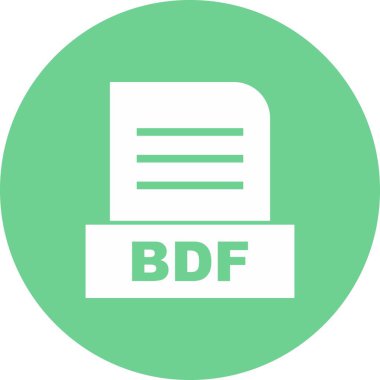 BDF dosyası soyut Arkaplanda izole edildi