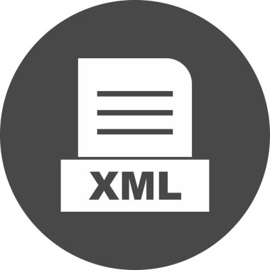 XML dosyası soyut Arkaplanda izole edildi