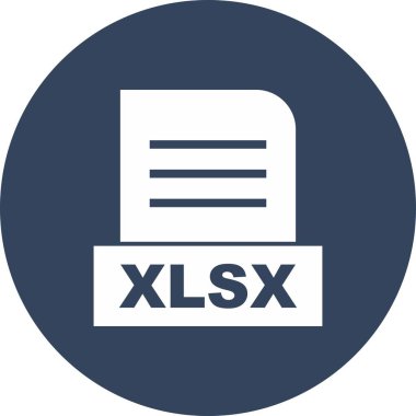 XLSX dosyası soyut Arkaplanda izole edildi