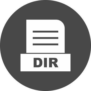 DIR dosyası soyut arkaplanda izole edildi