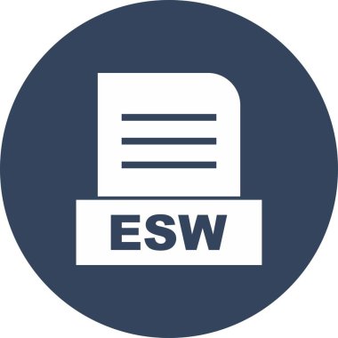 ESW dosyası soyut arkaplanda izole edildi 