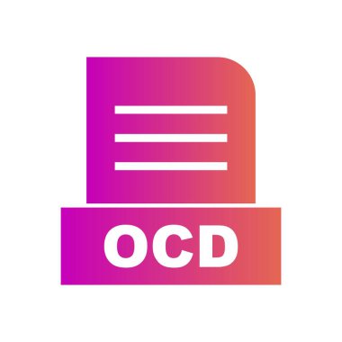 OCD dosyası soyut arkaplanda izole edildi 