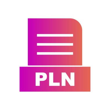 PLN dosyası soyut Arkaplanda izole edildi