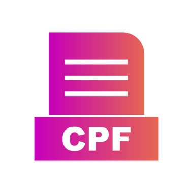 CPF dosyası soyut Arkaplanda izole edildi 