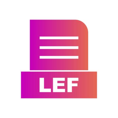 LEF dosyası soyut arkaplanda izole edildi 