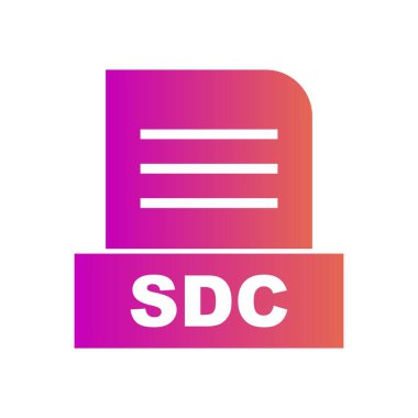 SDC dosyası soyut arkaplanda izole edildi 