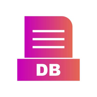 DB dosyası soyut arkaplanda izole edildi 