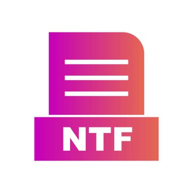 NTF dosyası soyut arkaplanda izole edildi