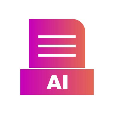 Yapay zeka dosyası soyut arkaplanda izole edildi