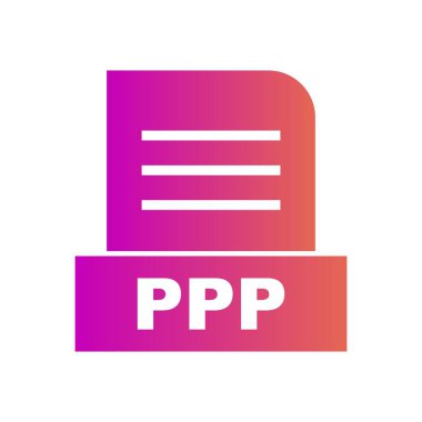  PPP dosyası soyut Arkaplanda izole edildi