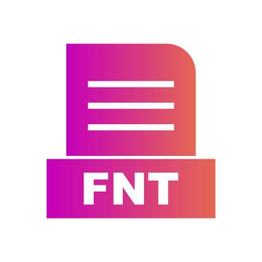 FNT dosyası soyut arkaplanda izole edildi