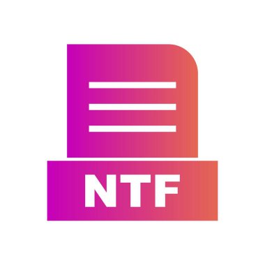 NTF dosyası soyut arkaplanda izole edildi