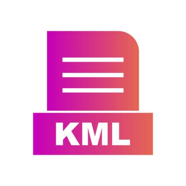 Soyut Arkaplanda KML dosyası izole edildi