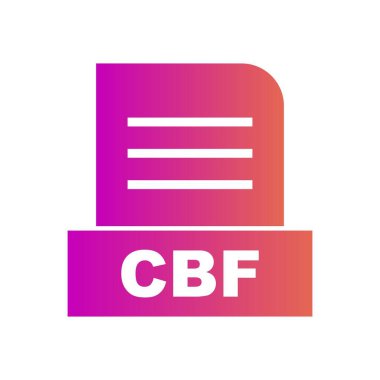 CBF dosyası soyut Arkaplanda izole edildi