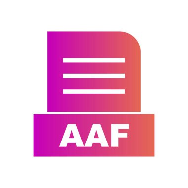 AAF dosyası soyut Arkaplanda izole edildi 