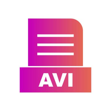 AVI dosyası soyut Arkaplanda izole edildi