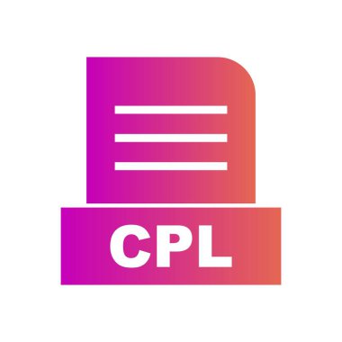 CPL dosyası soyut Arkaplanda izole edildi