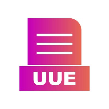 UUE dosyası soyut arkaplanda izole edildi