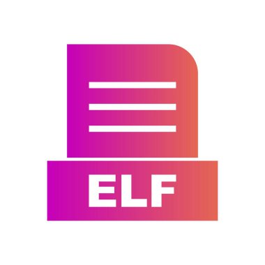 ELF dosyası soyut arkaplanda izole edildi
