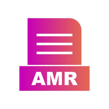 AMR dosyası soyut arkaplanda izole edildi