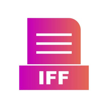 IFF dosyası soyut arkaplanda izole edildi 