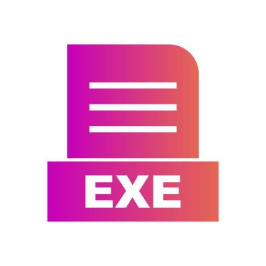 EXE dosyası soyut arkaplanda izole edildi