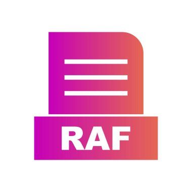 RAF dosyası soyut arkaplanda izole edildi