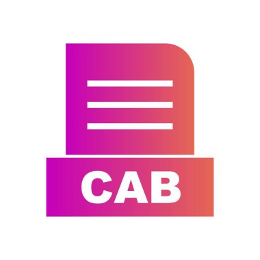 CAB dosyası soyut Arkaplanda izole edildi