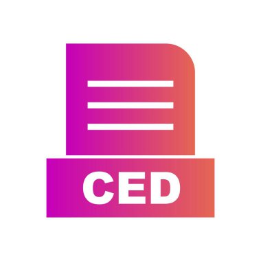 CED dosyası soyut arkaplanda izole edildi