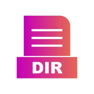 DIR dosyası soyut arkaplanda izole edildi