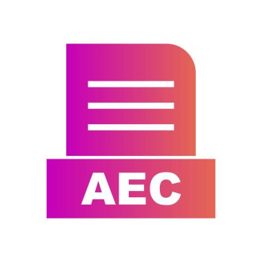 AEC dosyası soyut Arkaplanda izole edildi