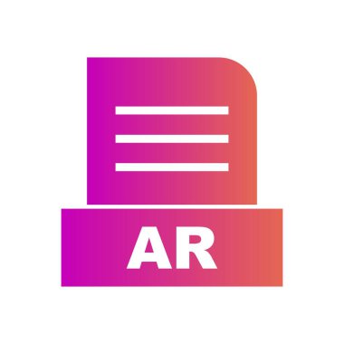  AR dosyası soyut arkaplanda izole edildi