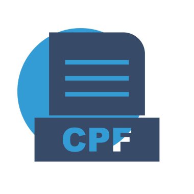 CPF dosyası soyut Arkaplanda izole edildi 