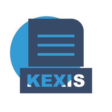 KEXIS dosyası Soyut Arkaplanda İzole Edildi