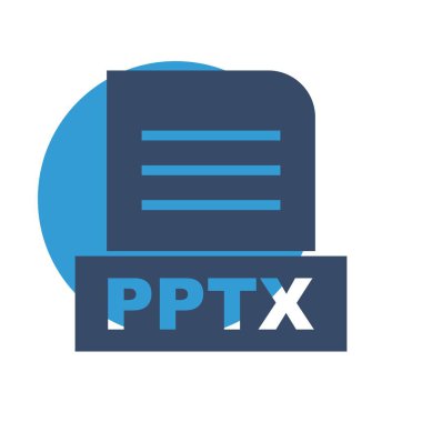 PPTX dosyası soyut Arkaplanda izole edildi