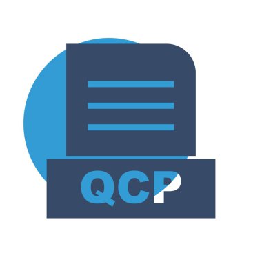 QCP dosyası soyut arkaplanda izole edildi